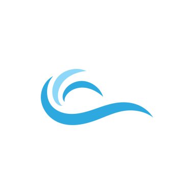 Su dalgası simgesi vektör çizim logosu