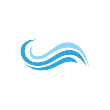 Su dalgası simgesi vektör çizim logosu