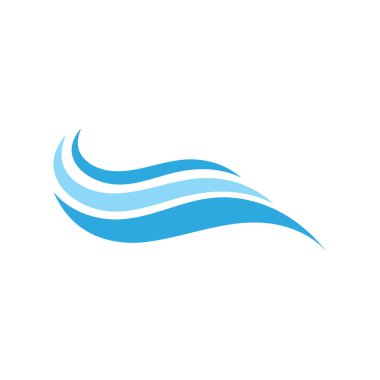 Su dalgası simgesi vektör çizim logosu