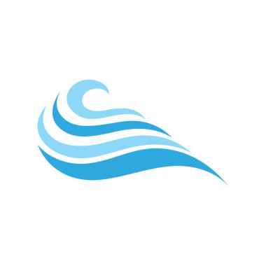 Su dalgası simgesi vektör çizim logosu