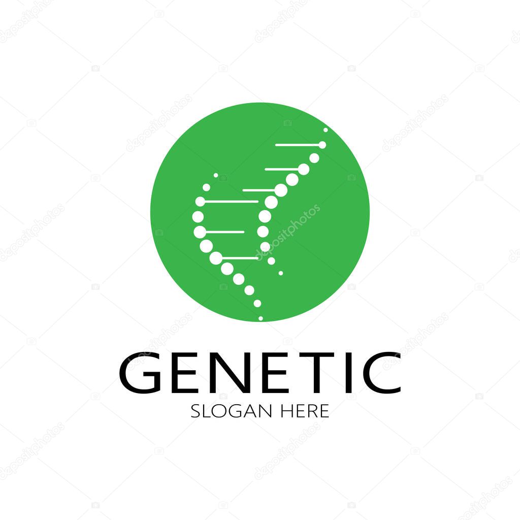 DNA vector logo design template.modern medical logotype.laboratory science icon symbol.colorful pharmacology sign-vector