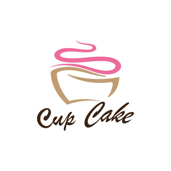 Дизайн Логотипу Кексу Векторні Ілюстрації Шаблон Кекс Хлібобулочний Значок Торт — стоковий вектор