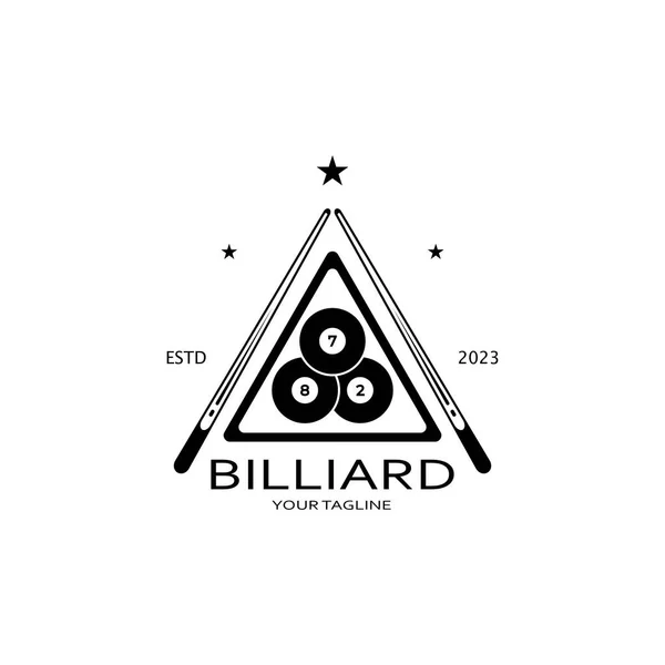 Bilardo topları ve sopalarla basit bilardo şablonu çizimi, bilardo standı, bilardo masası tasarımı, fatura yarışması, mobil bilardo oyunu, uygulama, rozet, bilardo, vektör sporu