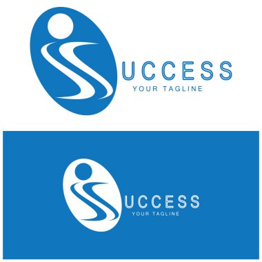 Soyut insan başarısı logo tasarımları. Eğlenceli insanlar, sağlıklı insanlar, spor, toplum insanları vektör illüstrasyonunu simgeliyor.