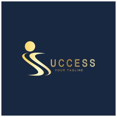 Soyut insan başarısı logo tasarımları. Eğlenceli insanlar, sağlıklı insanlar, spor, toplum insanları vektör illüstrasyonunu simgeliyor.