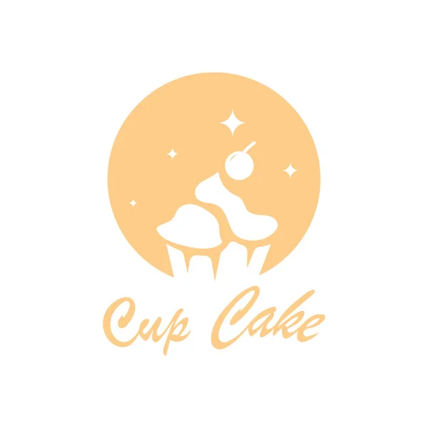 Cupcake Logo Ontwerp Vector Illustratie Template Cupcake Bakkerij Icon Cake — Stockvector