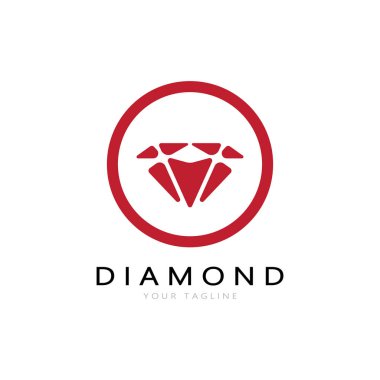 Diamond Logo Şablonu vektör çizimi tasarımı