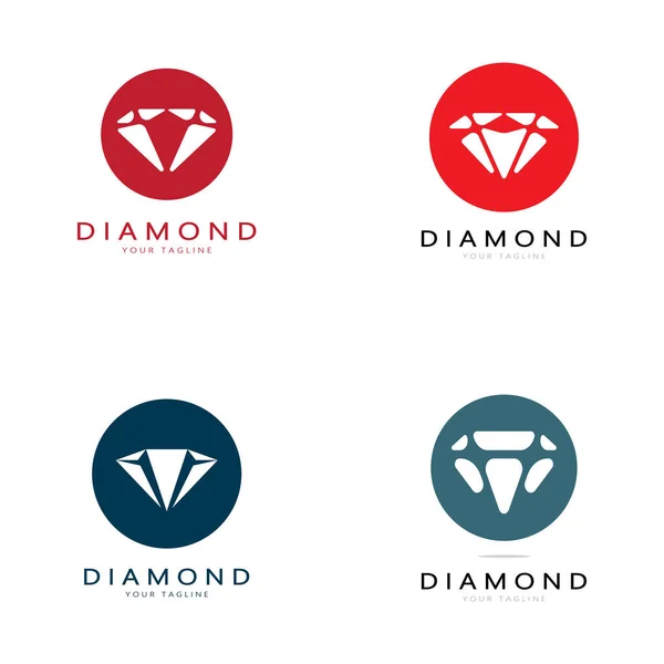 Diamante Logotipo Modelo Vetor Ícone Ilustração Design — Vetor de Stock