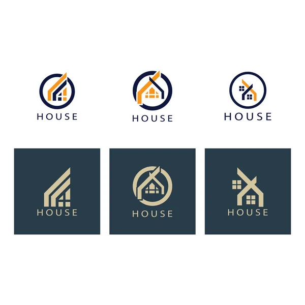 Huis Logo Home Logo Pictogram Template Ontwerp Vector — Stockvector