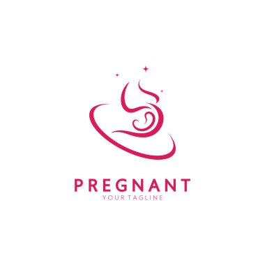 Hamile logo şablonu vektör resimleme tasarımı