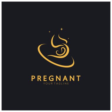 Hamile logo şablonu vektör resimleme tasarımı