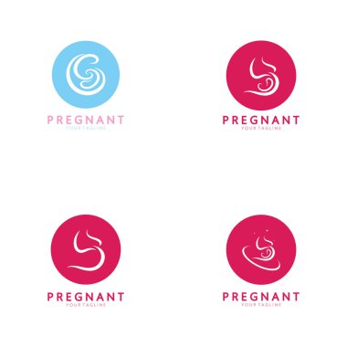 Hamile logo şablonu vektör resimleme tasarımı