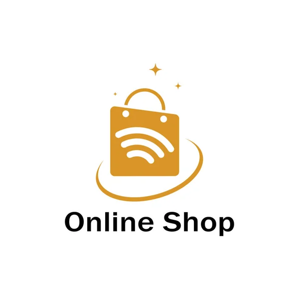 Commerce Logo Einkaufstasche Und Online Shop Logo Design Mit Modernem — Stockvektor