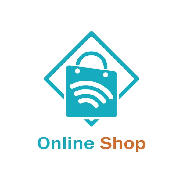 Commerce Logo Einkaufstasche Und Online Shop Logo Design Mit Modernem — Stockvektor