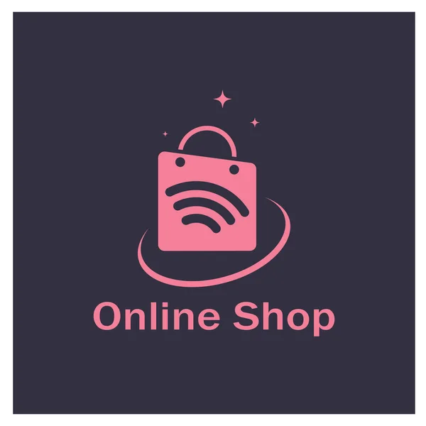 Commerce Logo Sac Provisions Boutique Ligne Logo Design Avec Concept — Image vectorielle