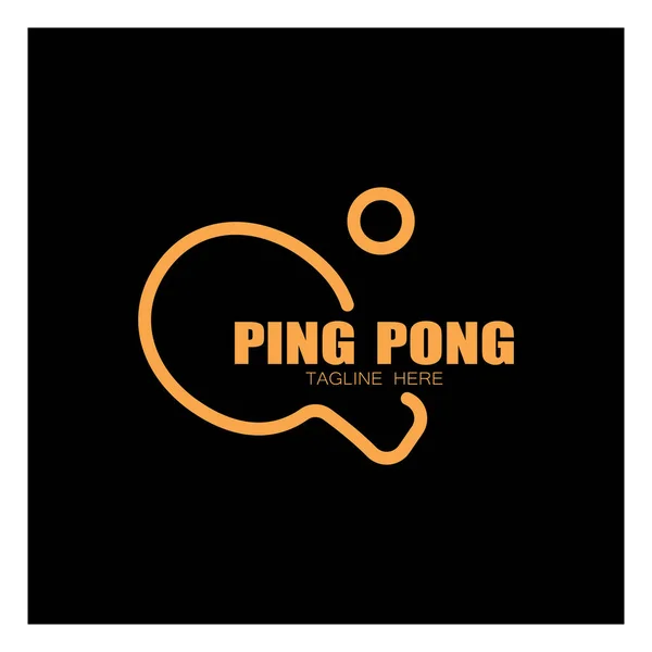 Logotipo Tênis Mesa Simples Ping Pong Modelo Logotipo Criativo Jogos —  Vetores de Stock