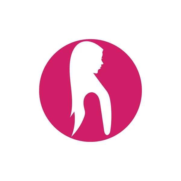 Hijab Logo Design Simples Vetor Beleza Moda Muslimah —  Vetores de Stock