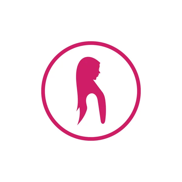 Hijab Logo Diseño Simple Vector Belleza Moda Muslimah — Vector de stock