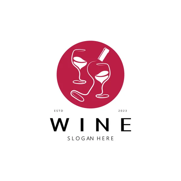 stock vector Wine logo design template.vector illustration of icon-vector