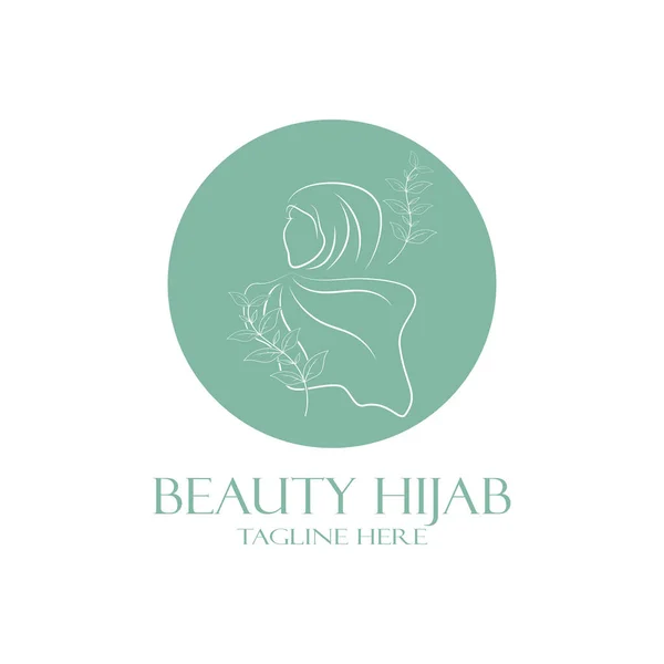 stock vector muslimah hijab logo template vector illustration design-vector