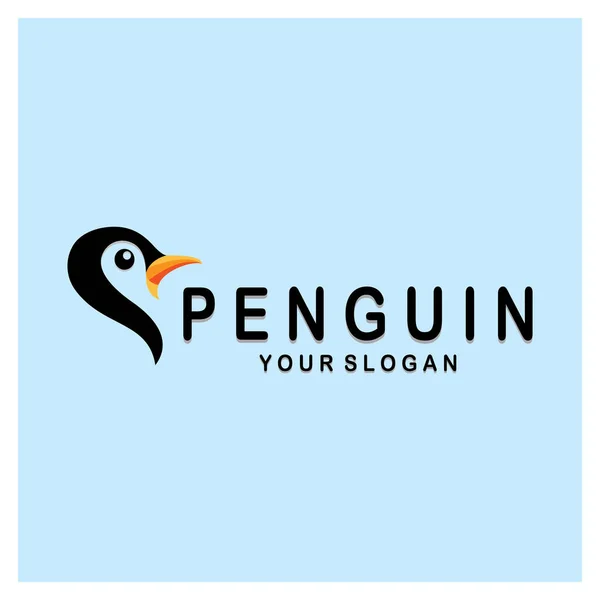 stock vector simple penguin logo design template illustration.