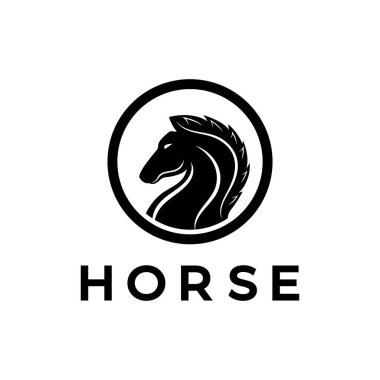 At, papaz, piyon, bakan ve kaleli satranç stratejisi logosu. Satranç turnuvası logosu, satranç takımı, satranç şampiyonluğu, satranç oyunu uygulaması.