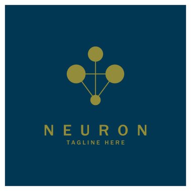 Neuron logo or nerve cell logo design,molecule logo illustration template icon with vector concept 