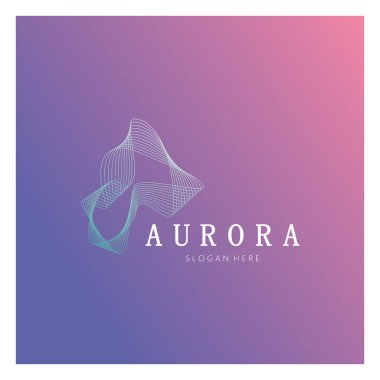 aurora logo design icon illustration vector template