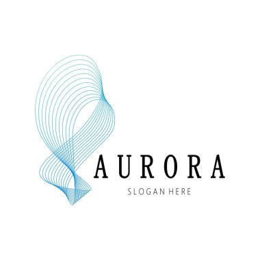 aurora logo design icon illustration vector template