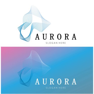 aurora logo design icon illustration vector template
