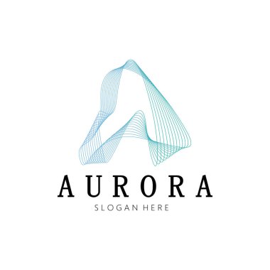 aurora logo design icon illustration vector template