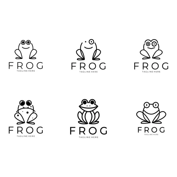 青蛙标志简单矢量设计模板 — 图库矢量图片