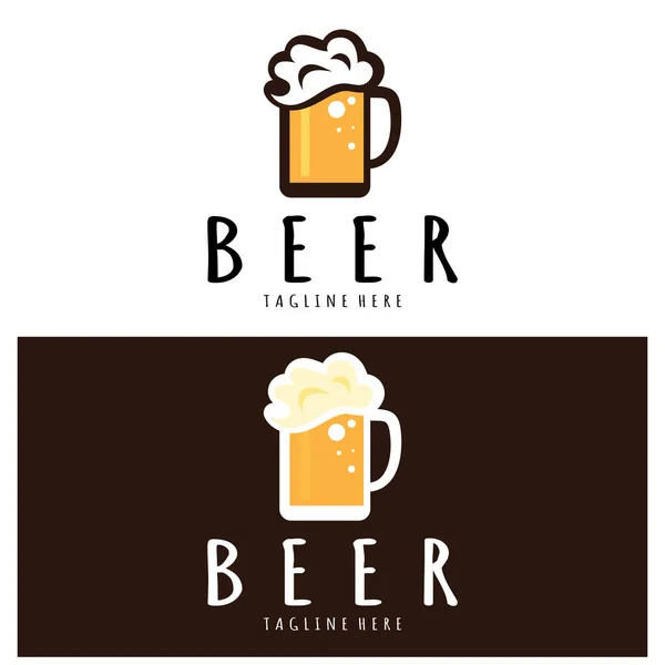 Beer Logo Template Vintage Craft Wheat Badge Emblem Malt Beer — Stock Vector