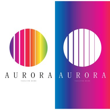 aurora logo design icon illustration vector template