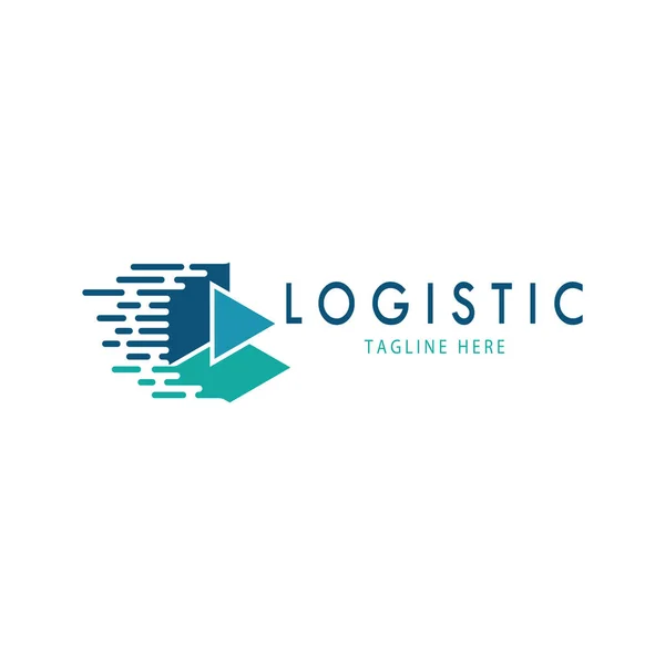 Logistique Logo Icône Illustration Vecteur Conception Distribution Symbole Livraison Biens — Image vectorielle
