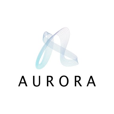 aurora logo design icon illustration vector template