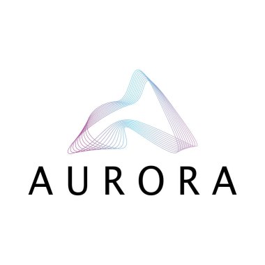 aurora logo design icon illustration vector template