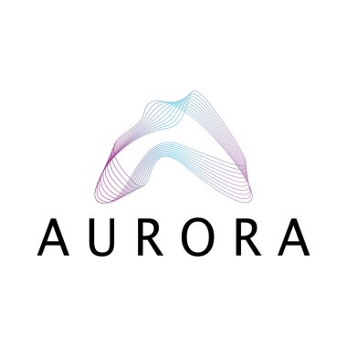 aurora logo design icon illustration vector template