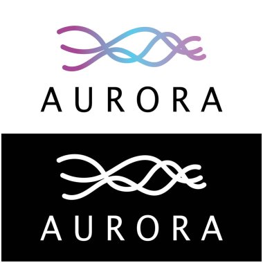 aurora logo design icon illustration vector template
