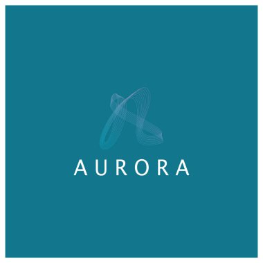 aurora logo design icon illustration vector template
