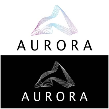 aurora logo design icon illustration vector template