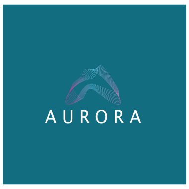 aurora logo design icon illustration vector template