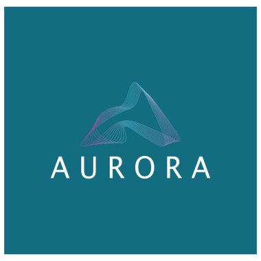 aurora logo design icon illustration vector template