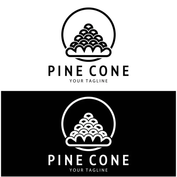 Diseño Simple Abstracto Del Logotipo Del Pinecone Para Negocio Insignia — Vector de stock