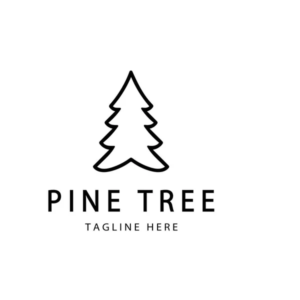 stock vector simple pine or fir tree logo,evergreen.for pine forest,adventurers,camping,nature,badges and business.vector