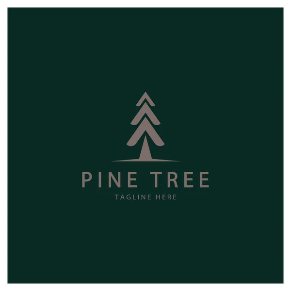 stock vector simple pine or fir tree logo,evergreen.for pine forest,adventurers,camping,nature,badges and business.vector