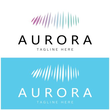 aurora logo design icon illustration vector template