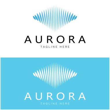 aurora logo design icon illustration vector template