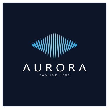 aurora logo design icon illustration vector template