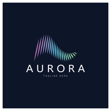aurora logo design icon illustration vector template